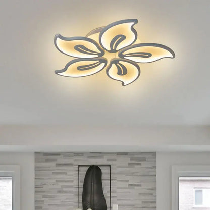 LED lustr s dálkovým ovládáním JASMINE 66W, 5 okvětních lístků, studené/teplé/neutrální světlo, stmívatelné, bílý LED lustr s dálkovým ovládáním Výchozí název Alessandro Design