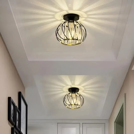 Lustr Monica, 1 X E27, Ø 16 cm, černý, kov / sklo Klasické lustry Výchozí název Alessandro Design