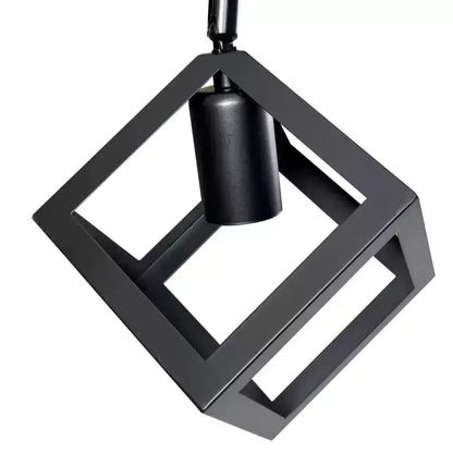 Lustr ve tvaru kostky, STRUKTUR Duo, 2xE27, černý, kovové Průmyslové lustry Výchozí název Alessandro Design
