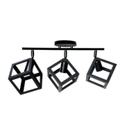 Lustr FORMA CUB -STRUKTUR Trio, 3xE27, černý, kovový Průmyslové lustry Výchozí název Alessandro Design