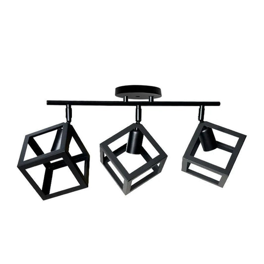 Lustr FORMA CUB -STRUKTUR Trio, 3xE27, černý, kovový Průmyslové lustry Výchozí název Alessandro Design