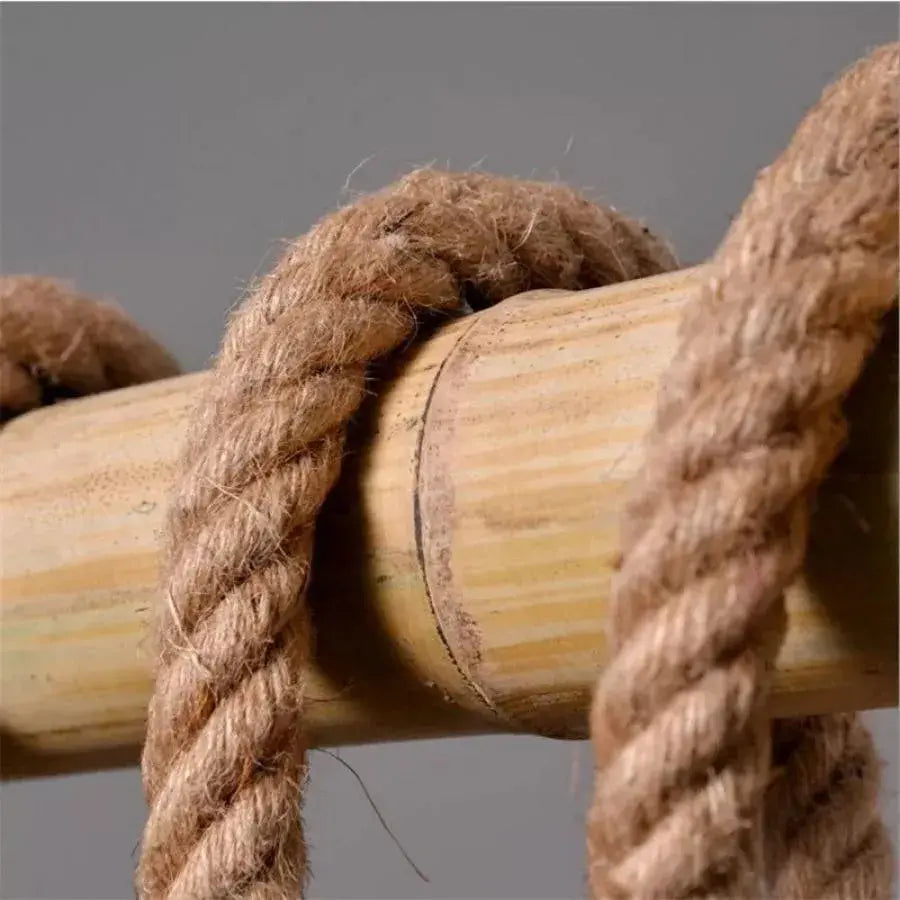 NIDIA Lustr, 6xE27, Hnědé, Bambusové a Rope Vintage Lustry Výchozí název Alessandro Design