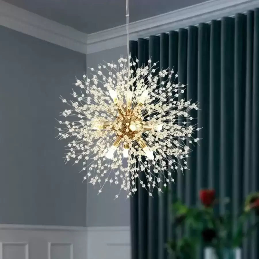 Schönbrunn křišťálový lustr, 9x G9, průměr 50 cm, lesklá zlatá, nastavitelná výška Moderní lustry Výchozí název Alessandro Design