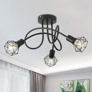 Lustr Shion 3xE27, černý, kov, průměr 50 cm Průmyslové lustry Výchozí název Alessandro Design