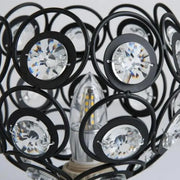 Lustr Vera, 1x E27, průměr 18 cm, černá, kov a křišťálové klasické lustry Výchozí název Alessandro Design