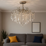 Křišťálový lustr EDINBURGH Eleganza, 5xE27, průměr 47 cm, lesklý chrom Klasické lustry Výchozí název Alessandro Design