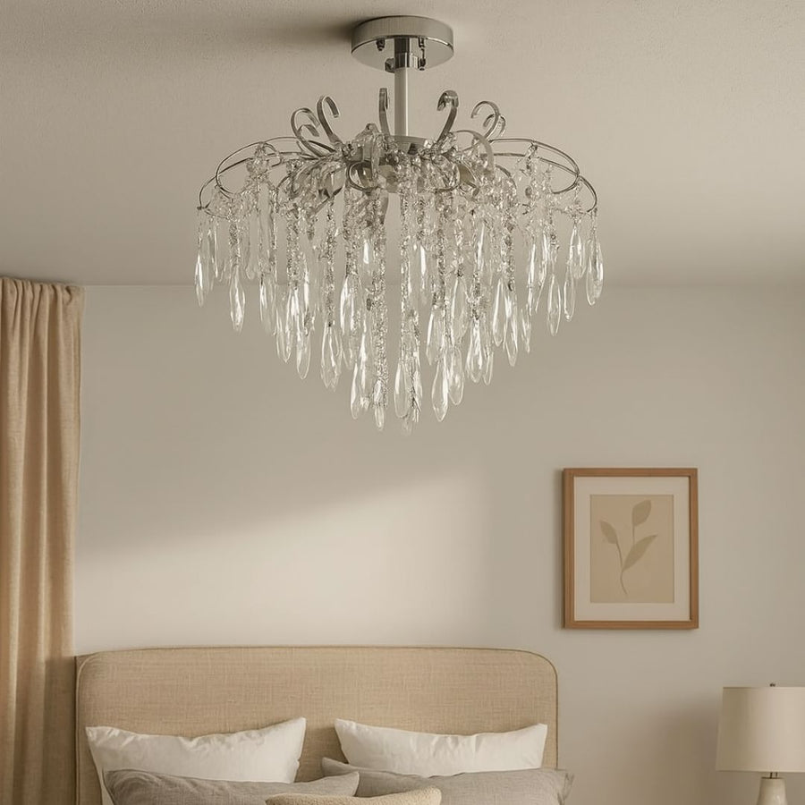 Křišťálový lustr EDINBURGH Eleganza, 5xE27, průměr 47 cm, lesklý chrom Klasické lustry Výchozí název Alessandro Design