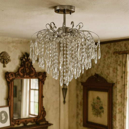 Křišťálový lustr EDINBURGH Eleganza, 5xE27, průměr 47 cm, lesklý chrom Klasické lustry Výchozí název Alessandro Design