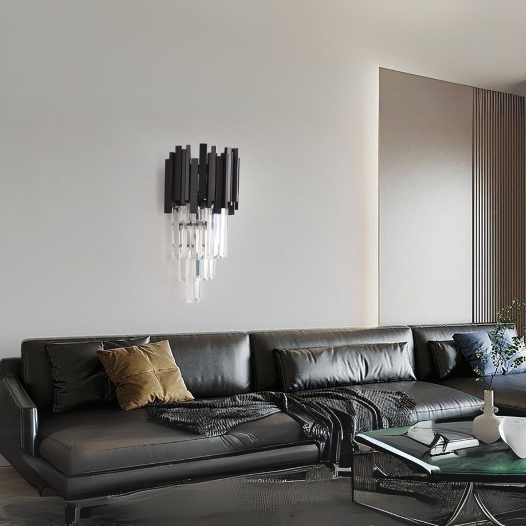 Aplica Candelabru Cristal BLOIS Piccolo, 2xE14, Negru Aplice de Interior Default Title Alessandro Design