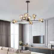 Lustr Jermija se stínidlem, 8x E27, svítidla z černého zlata Výchozí název Alessandro Design