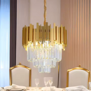 Křišťálový lustr BLOIS Eleganza, průměr 50 cm, 8x E14, lesklé zlato, nastavitelná výška Křišťálové lustry Výchozí název Alessandro Design