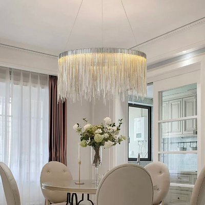 Závěsný LED lustr s dálkovým ovládáním ILLUMINA MAGNUS, 20W, Studené/Teplé/Neutrální světlo, Stmívatelný, Stříbrný