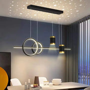 Závěsný LED lustr s dálkovým ovládáním PAULINA 60W, studené/teplé/neutrální světlo, stmívatelné, černé, výškově nastavitelné LED lustry s dálkovým ovládáním Výchozí název Alessandro Design