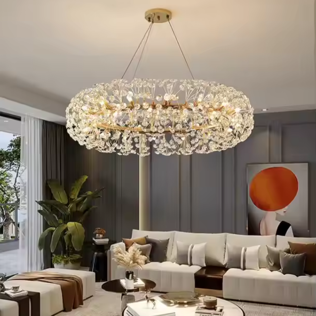 Křišťálový lustr SEGOVIA Magno 12x E14, průměr 60cm, lesklé zlato, nastavitelná výška Křišťálové lustry Výchozí název Alessandro Design