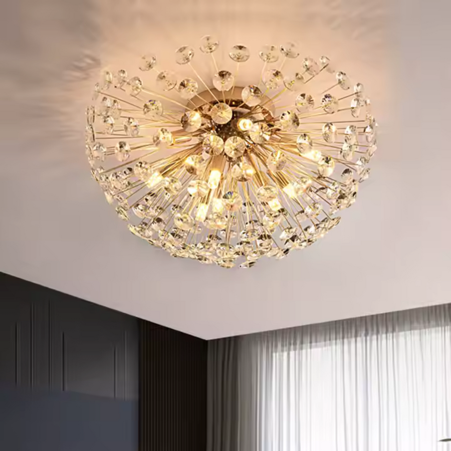 Křišťálový lustr MINUE, 4x G9, průměr 35 cm, lesklé zlaté Křišťálové lustry Výchozí název Alessandro Design