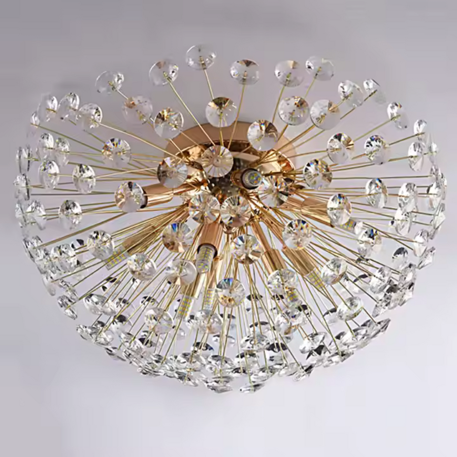 Křišťálový lustr MINUE, 4x G9, průměr 35 cm, lesklé zlaté Křišťálové lustry Výchozí název Alessandro Design