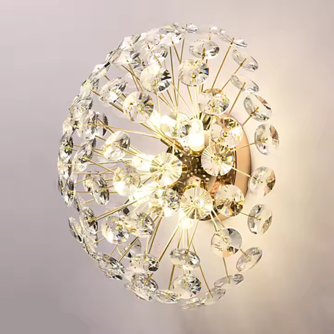 Křišťálový lustr MINUE, 4x G9, průměr 35 cm, lesklé zlaté Křišťálové lustry Výchozí název Alessandro Design