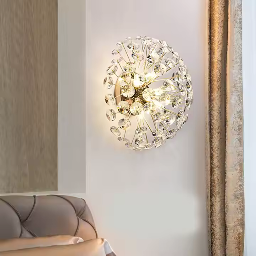 Křišťálový lustr MINUE, 4x G9, průměr 35 cm, lesklé zlaté Křišťálové lustry Výchozí název Alessandro Design