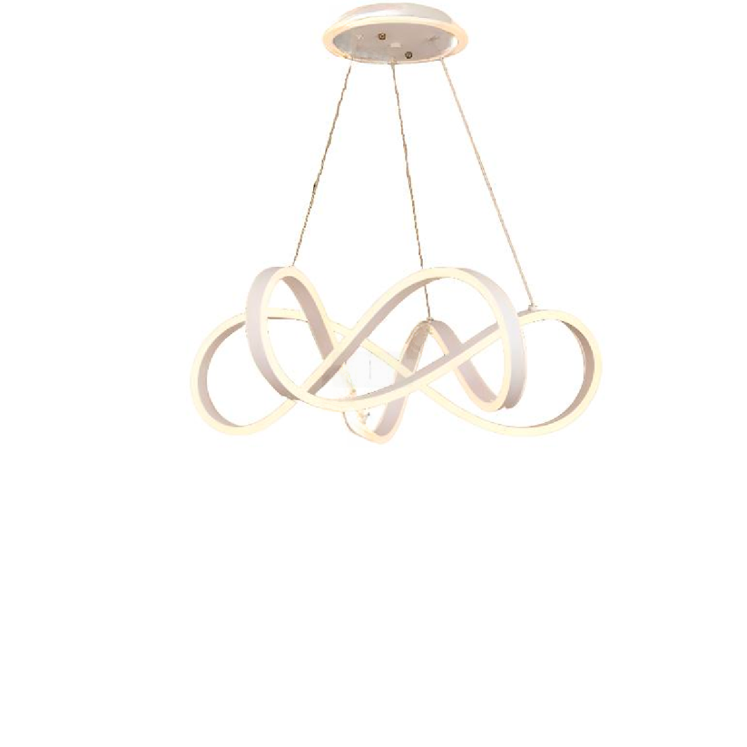 Závěsný LED lustr s dálkovým ovládáním INFINITY HALO 69W, studené/teplé/neutrální světlo, stmívatelné, bílé, výškově nastavitelné LED lustry s dálkovým ovládáním Výchozí název Alessandro Design