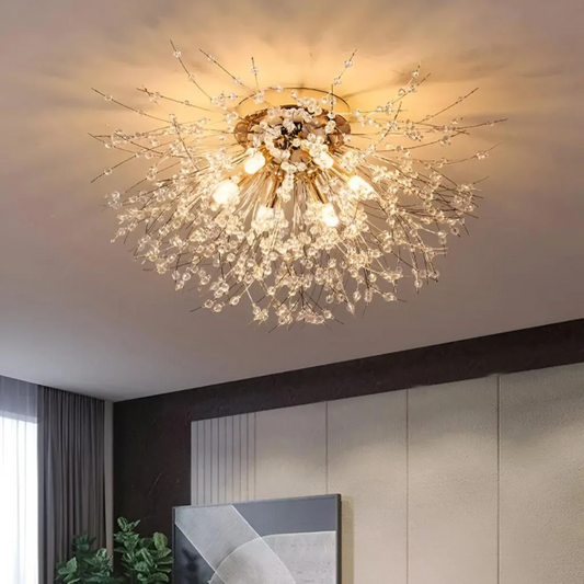 Křišťálový lustr RONDO Vivace, 6x G9, průměr 50 cm, lesklé zlaté Křišťálové lustry Výchozí název Alessandro Design