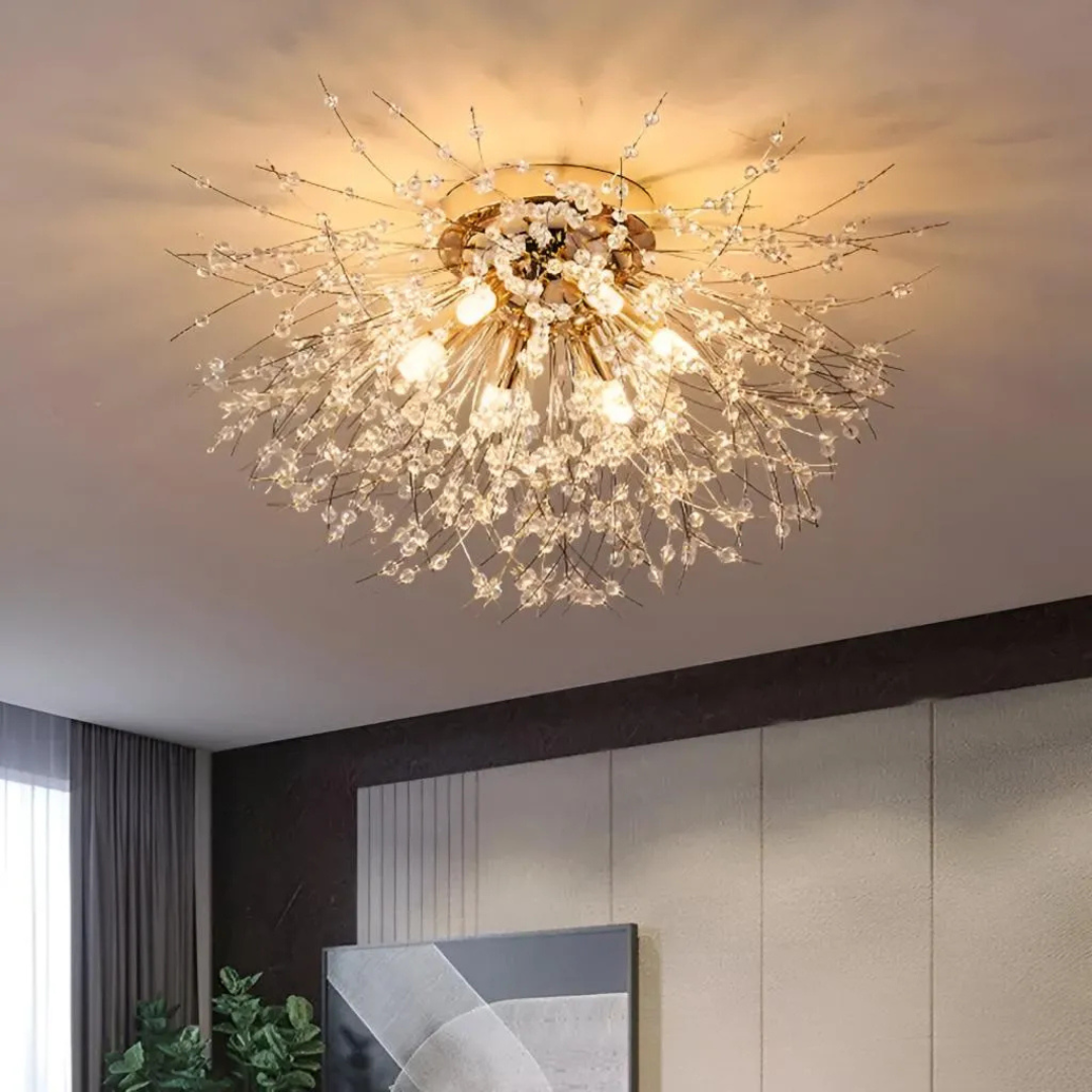 Křišťálový lustr RONDO Vivace, 6x G9, průměr 50 cm, lesklé zlaté Křišťálové lustry Výchozí název Alessandro Design