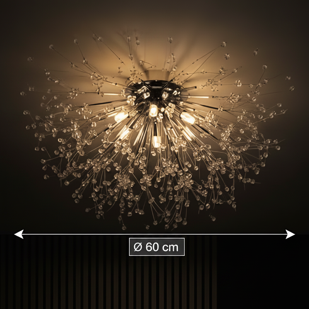 Křišťálový lustr RONDO Vivace, 8x G9, Průměr 60cm, Lesklý chrom Křišťálové lustry Výchozí název Alessandro Design