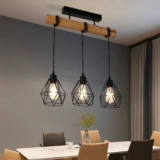Marcellus Lustr, 3x E27, Hnědá Černá Průmyslové Lustry Výchozí název Alessandro Design