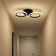 VELKÝ LED lustr 28W, 2 kruhy, studené/teplé/neutrální světlo, černý