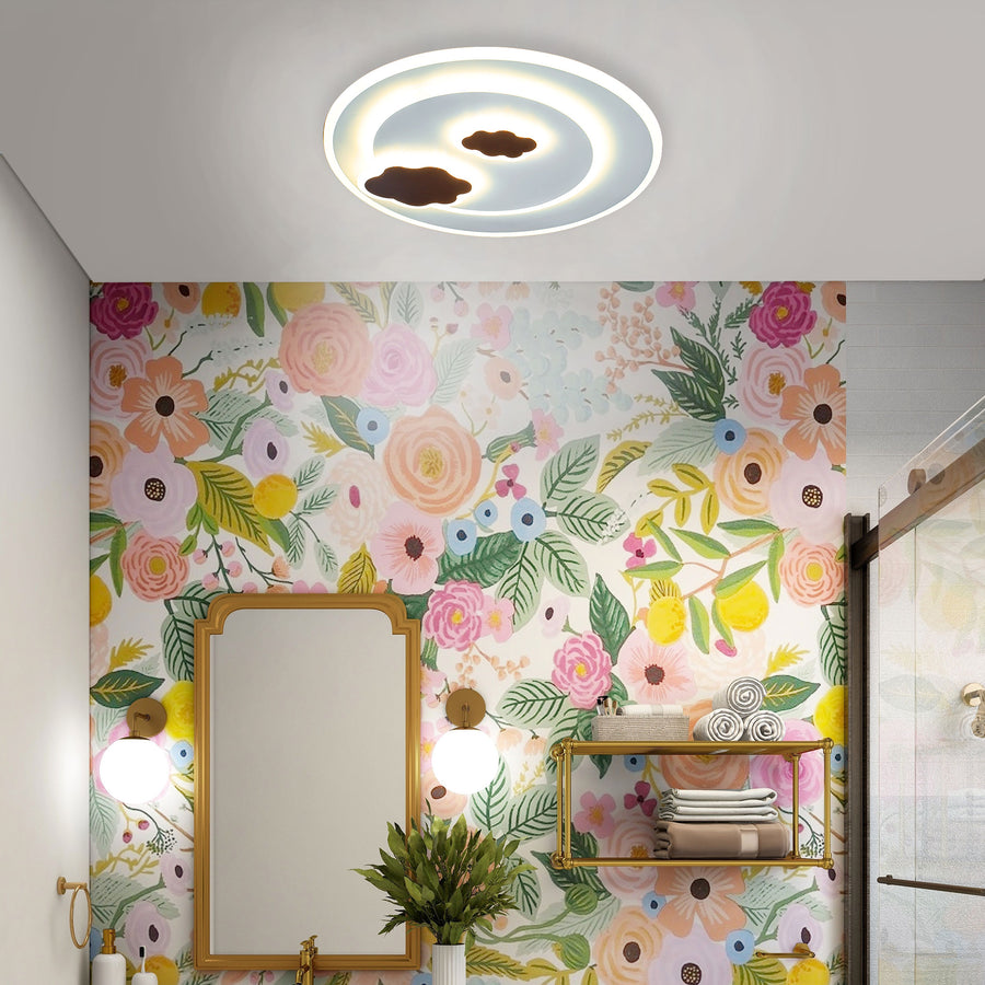 LED lustr NOOR 22W, studené/teplé/neutrální světlo, bílé LED lustry Výchozí název Alessandro Design