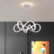 Závěsný LED lustr s dálkovým ovládáním INFINITY HALO 69W, studené/teplé/neutrální světlo, stmívatelné, bílé, výškově nastavitelné LED lustry s dálkovým ovládáním Výchozí název Alessandro Design