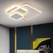 LED lustr s dálkovým ovládáním ANEMONA 75W, 3 čtverce, studené/teplé/neutrální světlo, stmívatelné, bílý LED lustr s dálkovým ovládáním Výchozí název Alessandro Design