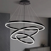 LED závěsný lustr PAGANO 95W, studené/teplé/neutrální světlo, černý, nastavitelná výška Moderní lustry Výchozí název Alessandro Design