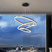 LED závěsný lustr PAGANO 95W, studené/teplé/neutrální světlo, černý, nastavitelná výška Moderní lustry Výchozí název Alessandro Design