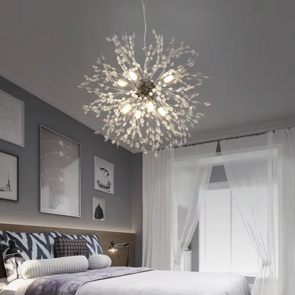 Schönbrunn křišťálový lustr, 9x G9, průměr 50 cm, lesklý chrom, nastavitelná výška Moderní lustry Výchozí název Alessandro Design