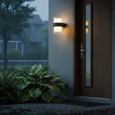 Venkovní nástěnné svítidlo MIRA LED, 2 světelné zdroje, teplé světlo, černá