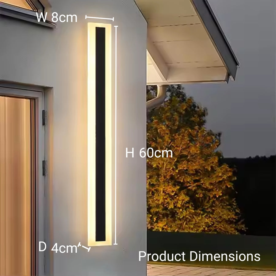 Venkovní nástěnné LED svítidlo Mack, délka 60 cm, 8 W, IP65, kov, lineární, černá Venkovní nástěnná svítidla Výchozí název Alessandro Design