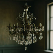 SANSSOUCI Magno křišťálový lustr, 8xE14, průměr 65cm, starožitné mosazné klasické lustry Výchozí název Alessandro Design