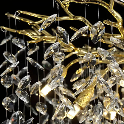 Křišťálový lustr WALTZ Rhapsody, 9x G9, zlatý, 80 cm, Nastavitelná výška Křišťálové lustry Výchozí název Alessandro Design