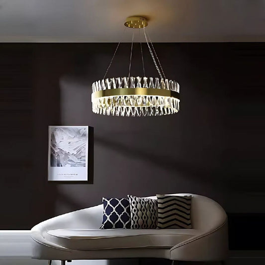 CASERTA Regalis LED lustr s dálkovým ovládáním, 95W, stmívatelný, průměr 80cm, zlaté LED lustry s dálkovým ovládáním Výchozí název Alessandro Design