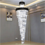 Candelabru Cristal CC900/600X1800, 27xE14, Diametru 60cm, Inaltime 180cm, Auriu Lucios si Negru, Inaltime Reglabila, Design Elegant Candelabre Cristal Default Title Alessandro Design