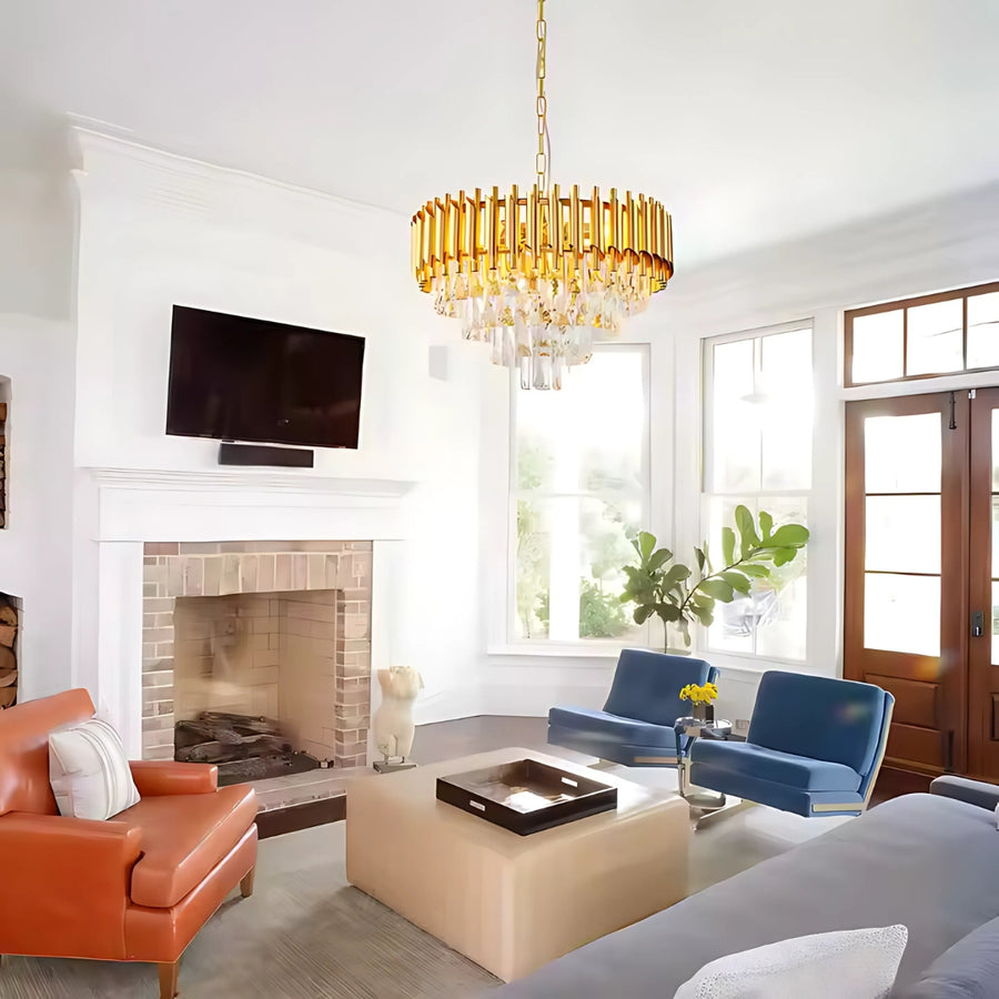 Candelabru Cristal VERSAILLES Magno 8x E14, Diametru 60cm, Auriu, Inaltime Reglabila Candelabre Cristal Default Title Alessandro Design