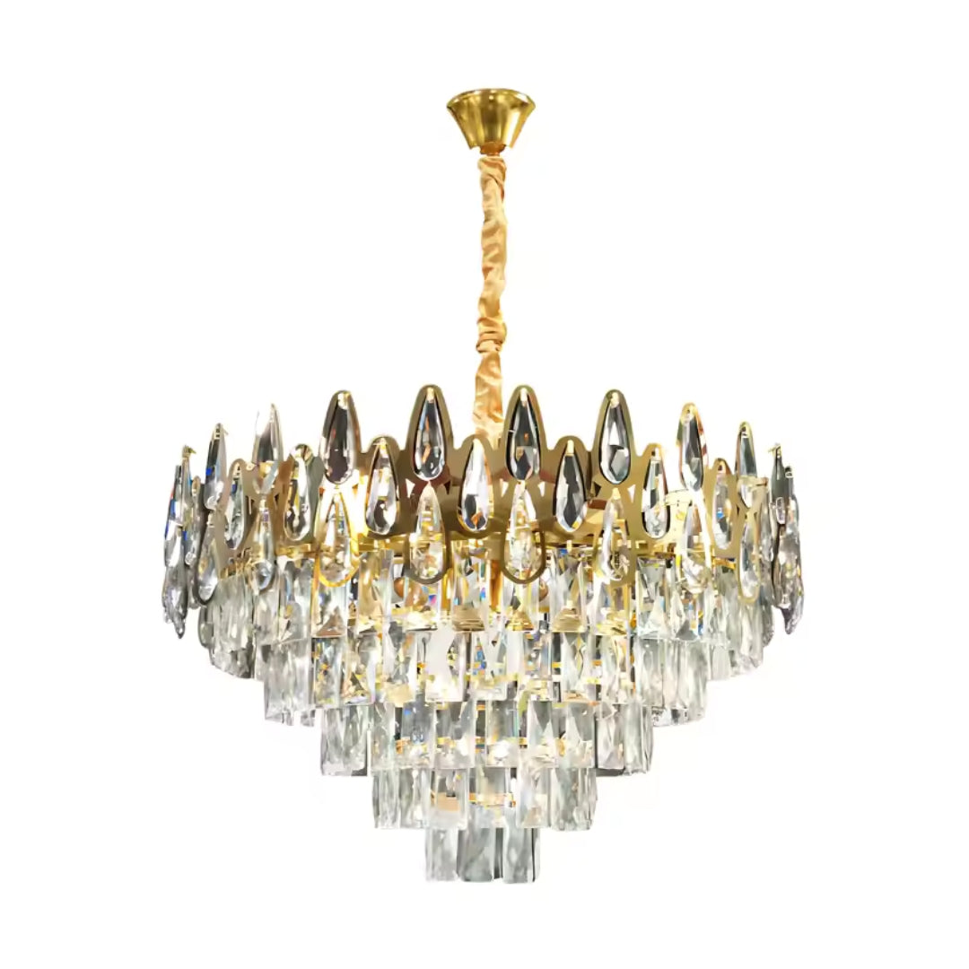 Křišťálový lustr ALHAMBRA Eleganza 8x E14, průměr 50 cm, lesklé zlato, nastavitelná výška Křišťálový lustr Výchozí název Alessandro Design