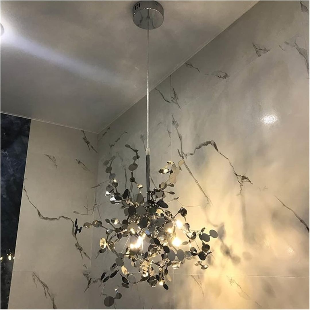Moderní svícen, CAPRICIO Allegro, 2xE14, průměr 40 cm, lesklý chrom, nastavitelná výška Moderní svícen Výchozí název Alessandro Design