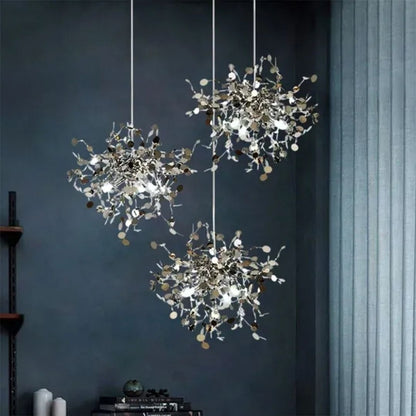 Moderní svícen, CAPRICIO Allegro, 2xE14, průměr 40 cm, lesklý chrom, nastavitelná výška Moderní svícen Výchozí název Alessandro Design