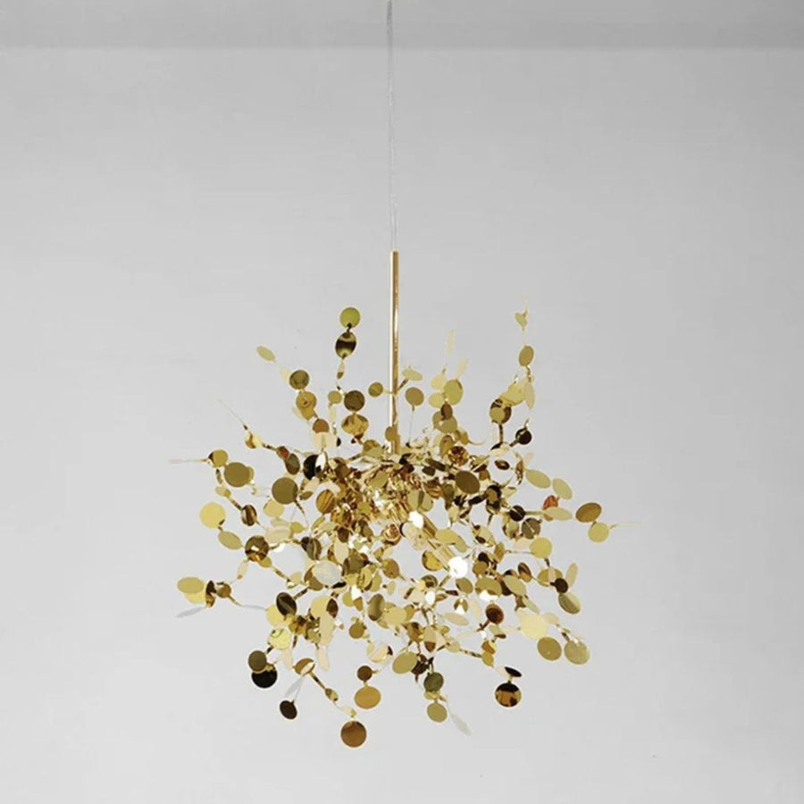 Moderní svícen, CAPRICIO Allegro, 2xE14, Průměr 40 cm, Zlatá, Nastavitelná výška Moderní svícen Výchozí název Alessandro Design