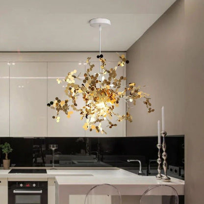 Moderní svícen, CAPRICIO Allegro, 2xE14, Průměr 40 cm, Zlatá, Nastavitelná výška Moderní svícen Výchozí název Alessandro Design