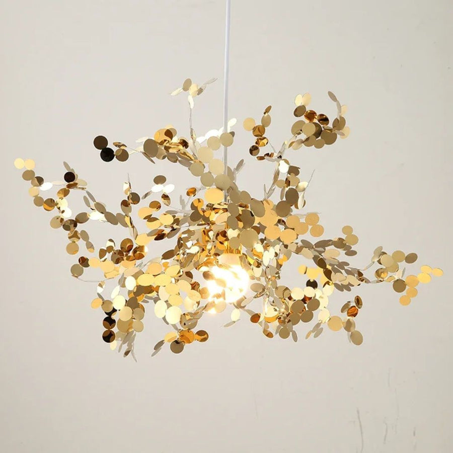 Moderní svícen, CAPRICIO Allegro, 2xE14, Průměr 40 cm, Zlatá, Nastavitelná výška Moderní svícen Výchozí název Alessandro Design