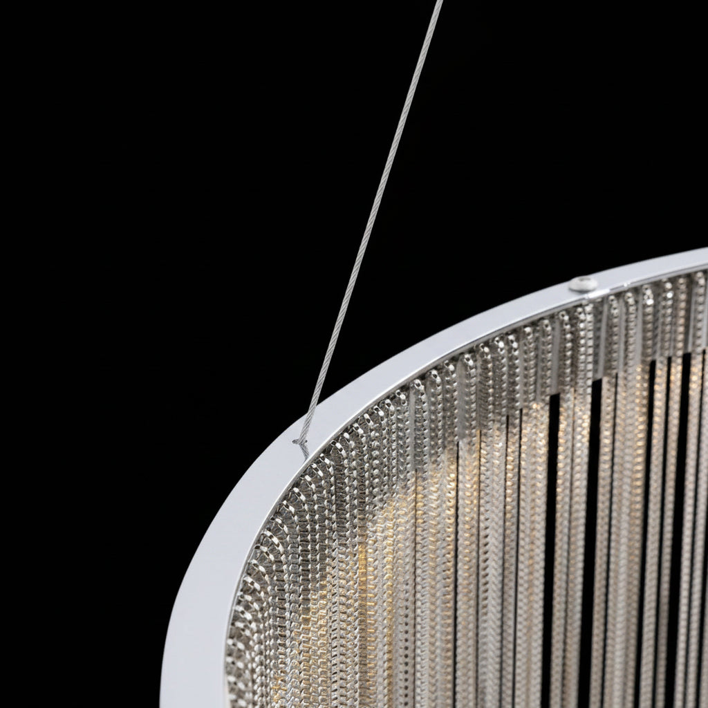 Závěsný LED lustr s dálkovým ovládáním ILLUMINA MAGNUS, 38W, studené/teplé/neutrální světlo, stmívatelný, stříbrný Moderní svícen Výchozí název Alessandro Design
