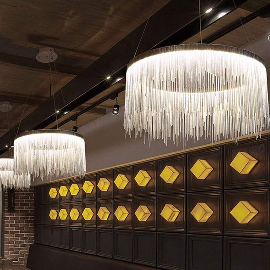 Závěsný LED lustr s dálkovým ovládáním ILLUMINA MAGNUS, 38W, studené/teplé/neutrální světlo, stmívatelný, stříbrný Moderní svícen Výchozí název Alessandro Design