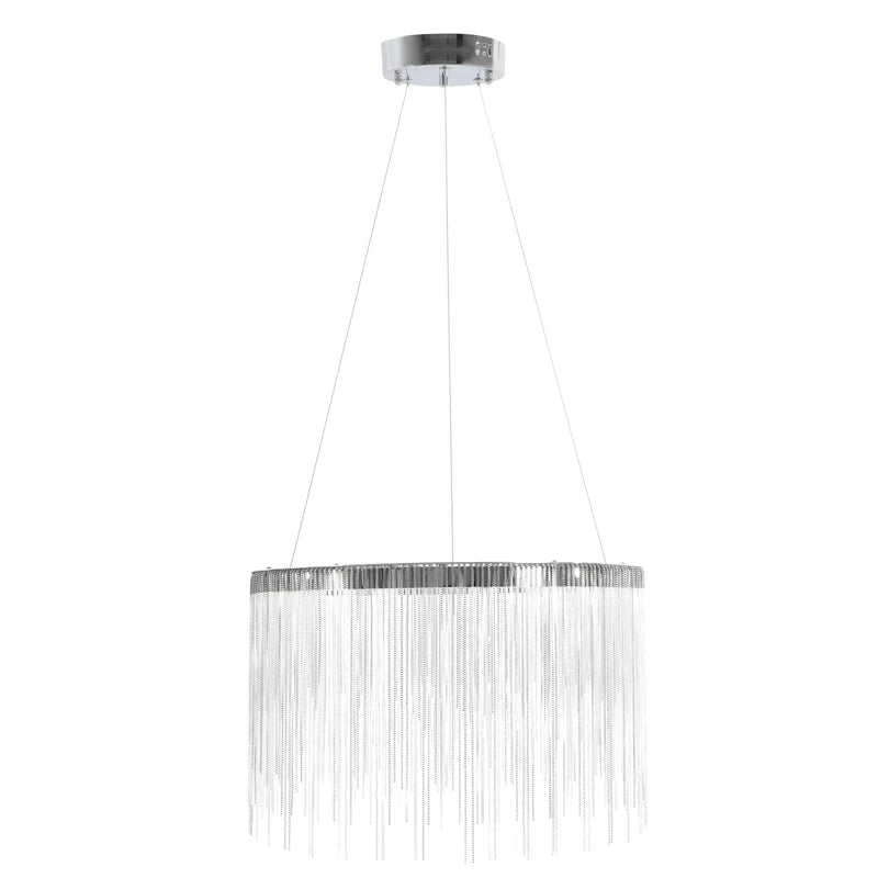 Závěsný LED lustr s dálkovým ovládáním ILLUMINA MAGNUS, 20W, studené/teplé/neutrální světlo, stmívatelný, stříbrný Moderní svícen Výchozí název Alessandro Design